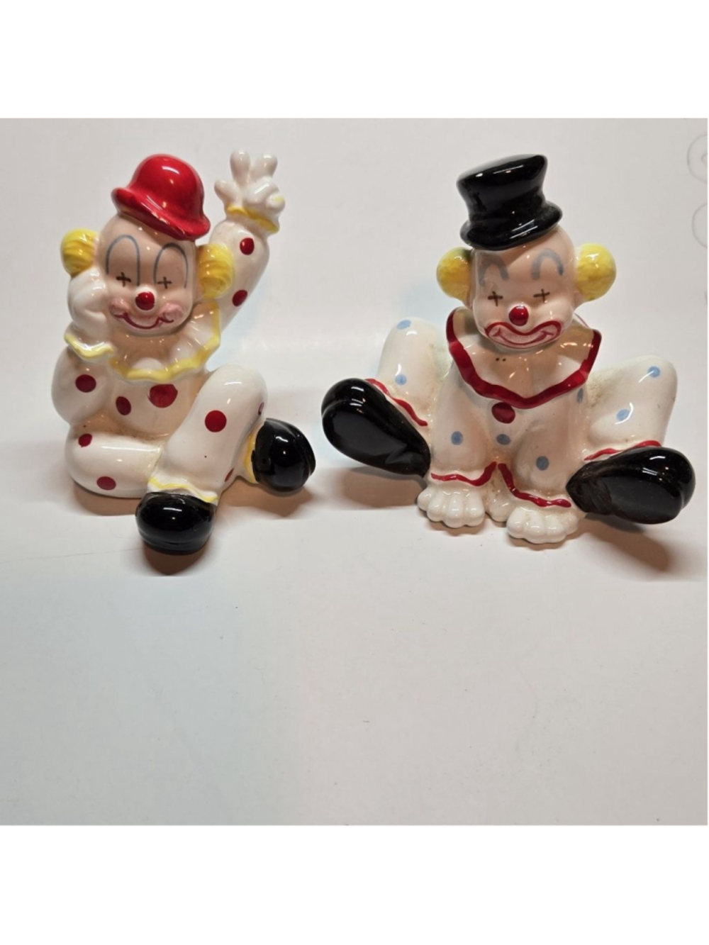 LOT OF 2 VINTAGE Norcrest Decor Porcelain Clowns